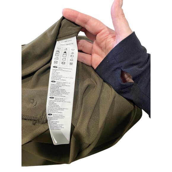 Joseph Ribkoff Swing Jersey Knit Blouse Safari Green Size 14 NWT - Picture 5 of 16